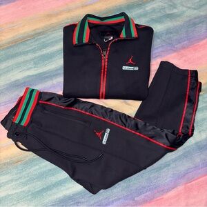 AIR JORDANx WHY NOT? x FACETASM Edition 'Black Red' jacket sweatpants Boys set S